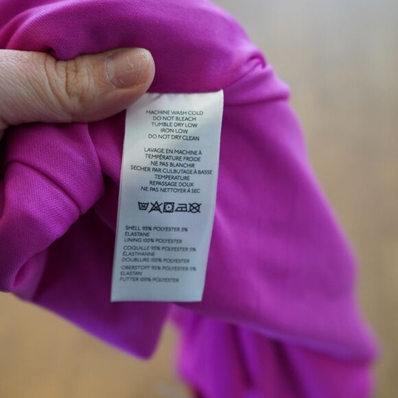 NWT‎ BHLDN Emilia One-Shoulder Stretch Crepe Mini Dress Size Large Pink - Picture 6 of 9